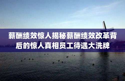 薪酬绩效惊人揭秘薪酬绩效改革背后的惊人真相员工待遇大洗牌