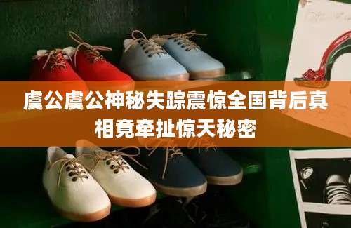 虞公虞公神秘失踪震惊全国背后真相竟牵扯惊天秘密
