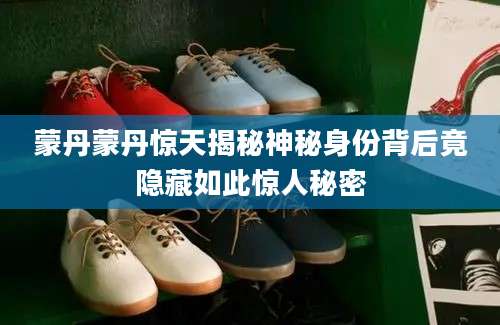 蒙丹蒙丹惊天揭秘神秘身份背后竟隐藏如此惊人秘密
