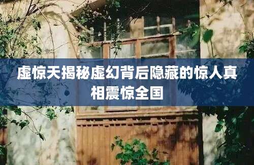 虚惊天揭秘虚幻背后隐藏的惊人真相震惊全国