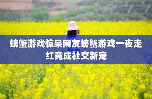 螃蟹游戏惊呆网友螃蟹游戏一夜走红竟成社交新宠