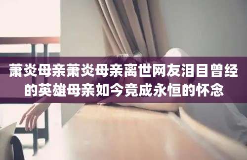 萧炎母亲萧炎母亲离世网友泪目曾经的英雄母亲如今竟成永恒的怀念