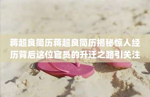 蒋超良简历蒋超良简历揭秘惊人经历背后这位官员的升迁之路引关注