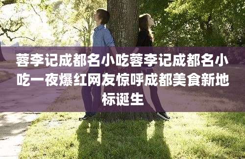 蓉李记成都名小吃蓉李记成都名小吃一夜爆红网友惊呼成都美食新地标诞生