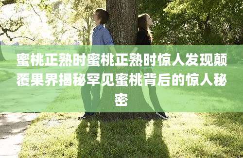 蜜桃正熟时蜜桃正熟时惊人发现颠覆果界揭秘罕见蜜桃背后的惊人秘密