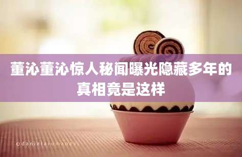 董沁董沁惊人秘闻曝光隐藏多年的真相竟是这样