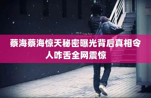 蔡海蔡海惊天秘密曝光背后真相令人咋舌全网震惊
