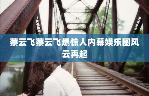 蔡云飞蔡云飞爆惊人内幕娱乐圈风云再起