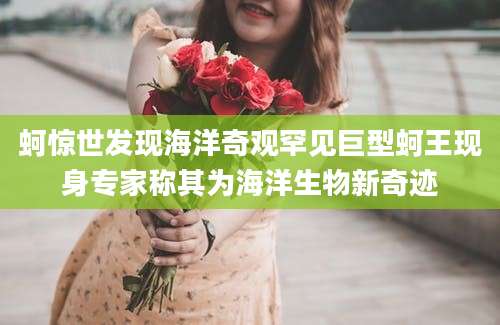蚵惊世发现海洋奇观罕见巨型蚵王现身专家称其为海洋生物新奇迹
