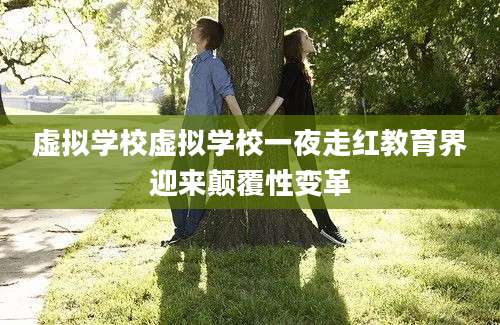 虚拟学校虚拟学校一夜走红教育界迎来颠覆性变革