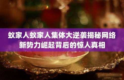 蚁家人蚁家人集体大逆袭揭秘网络新势力崛起背后的惊人真相