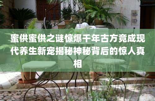 蜜供蜜供之谜惊爆千年古方竟成现代养生新宠揭秘神秘背后的惊人真相